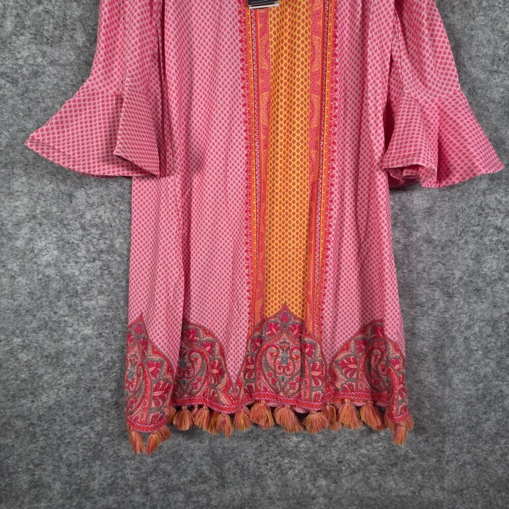 Cabana Life NWT Boca Raton Off The Shoulder Dress Bell Sleeve Pink Size XS - Picture 3 of 9